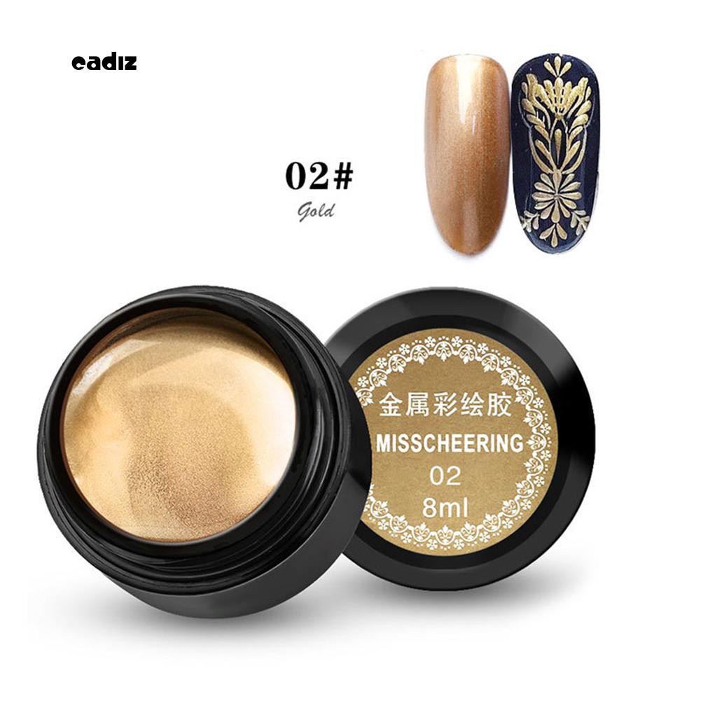 [Hàng mới về] Gel sơn móng tay màu kim loại kháng nước lâu trôi