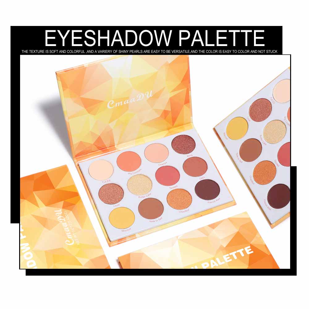 Bảng phấn mắt CmaaDu 12 màu lì lấp lánh chống thấm nước lâu trôi
 | BigBuy360 - bigbuy360.vn