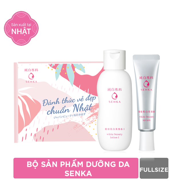 Bộ đôi Lotion và Serum dưỡng trắng Senka (200ml + 35g)