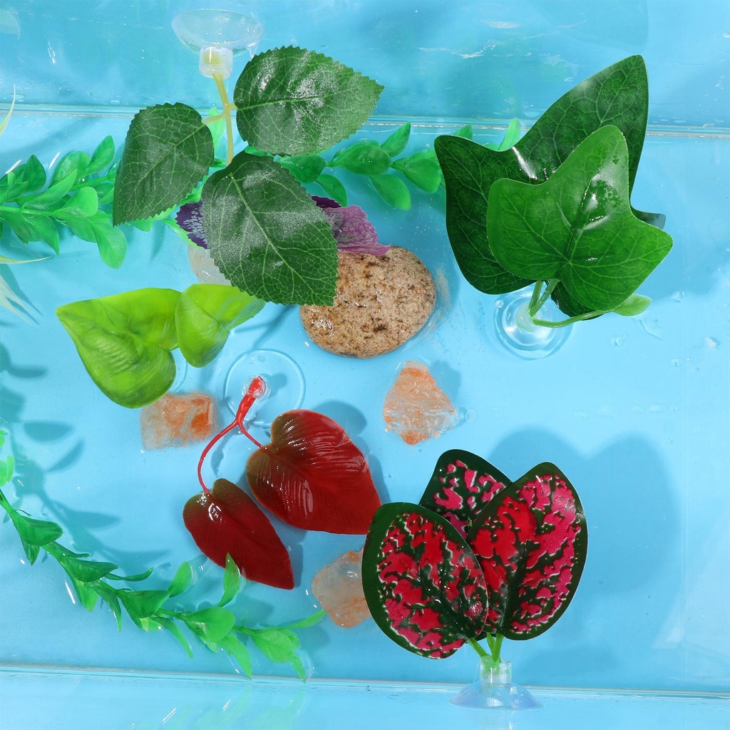 Lá Cây Nhân Tạo Trang Trí Bể Cá