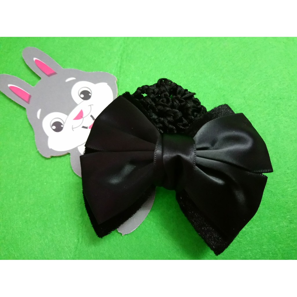 kẹp tóc nơ lớn màu đen đẹp y hình , kèm búi lưới. hàng luôn có sẵn và y hình vì hình shop tự chụp nha