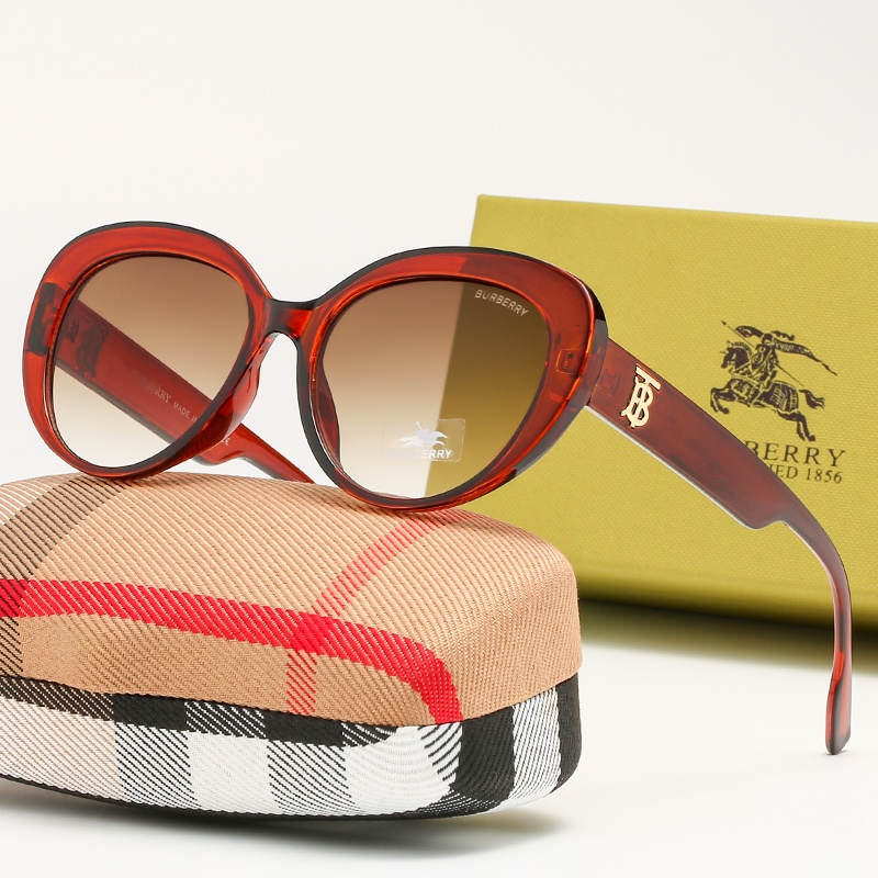 Kính Râm Tròng Burberry Chống Tia UV400 Phong Cách Cổ Điển Thời Trang Cho Nam Và Nữ