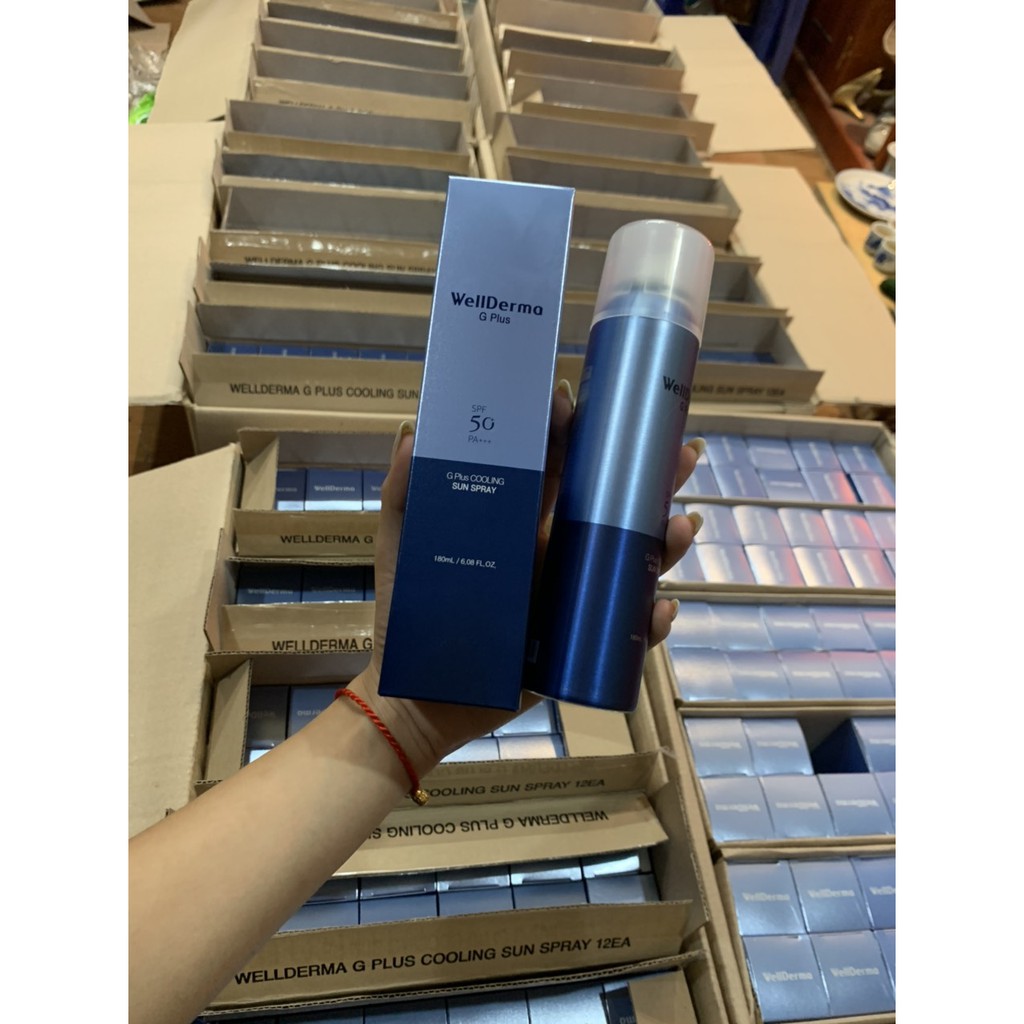 Xịt chống nắng Wellderma G Plus Cooling Sun Spray SPF 50Pa+++ | BigBuy360 - bigbuy360.vn