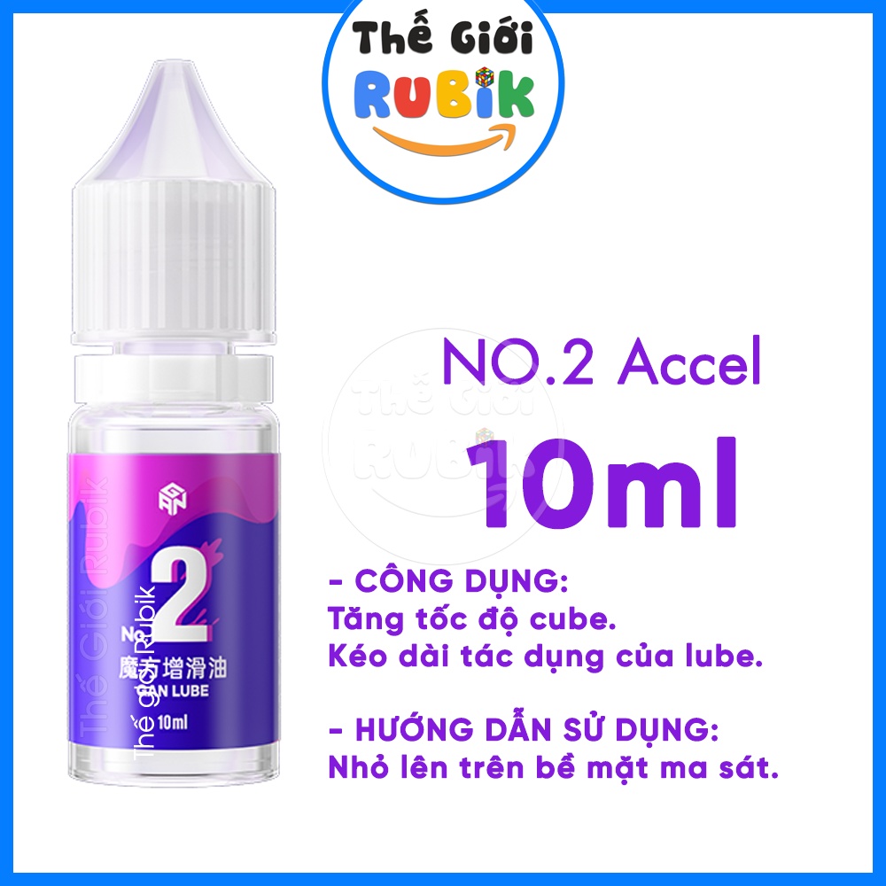 [GAN Lube Mới] Silicon Dầu Bôi Trơn Rubik Gan Lube 10ml No.1 No.2 No.3 cho GAN 13 Maglev, Tornado V3 M  | Thế Giới Rubik