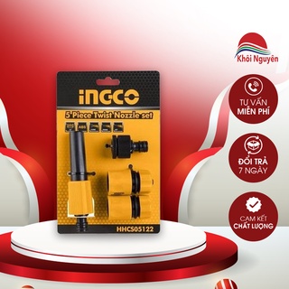 Bộ 5 đầu nối nhanh máy xịt rửa hhcs05122 ingco