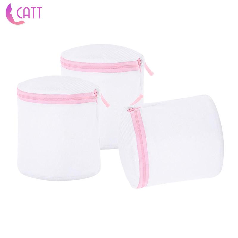 1 [Dadada1] 3 Túi Lưới Giặt Đồ Lót Bền Bỉ Có Khóa Kéo