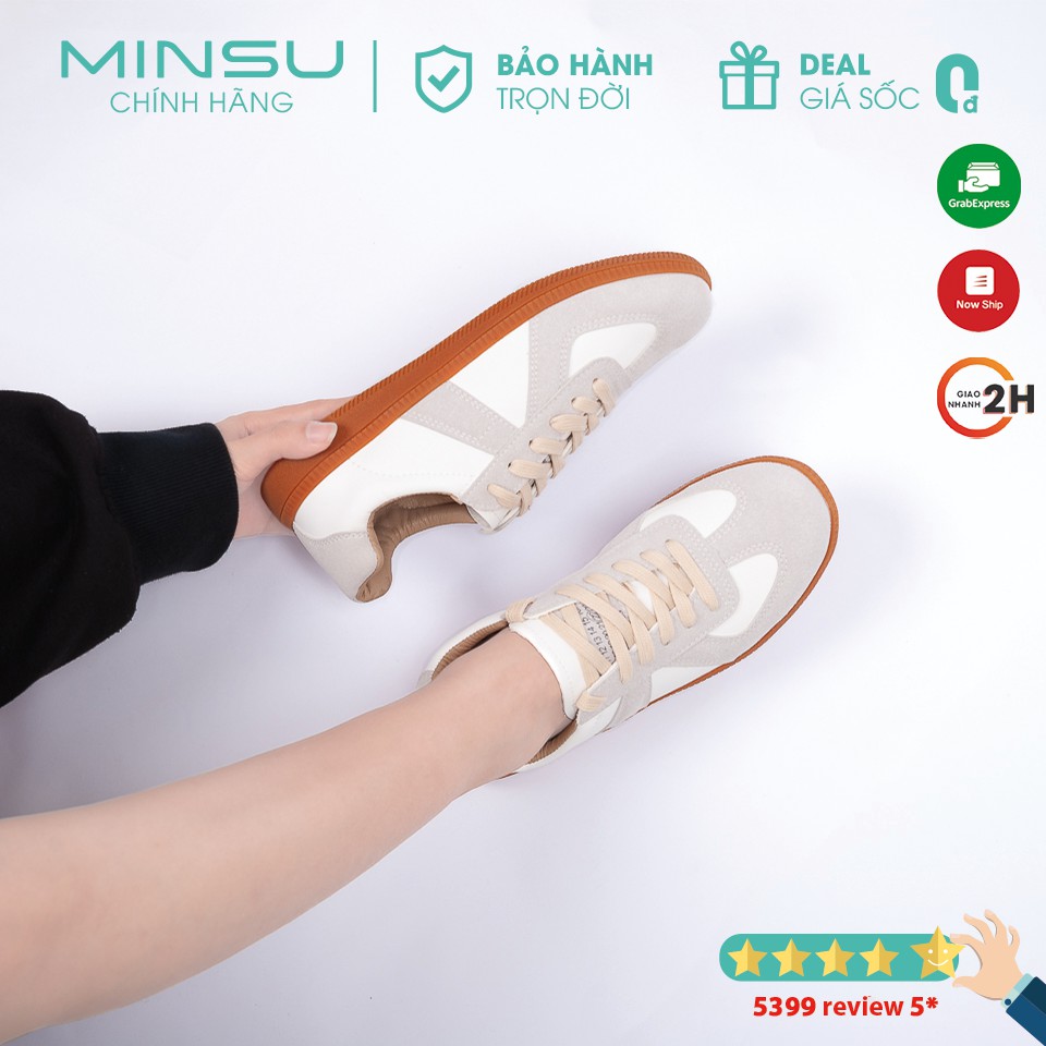 Giày Thể Thao Cặp Đôi Nam Nữ Basic Da Lộn PARIS MINSU M4504 Style Sneaker Bata Hàn Quốc Classic Đơn Giản