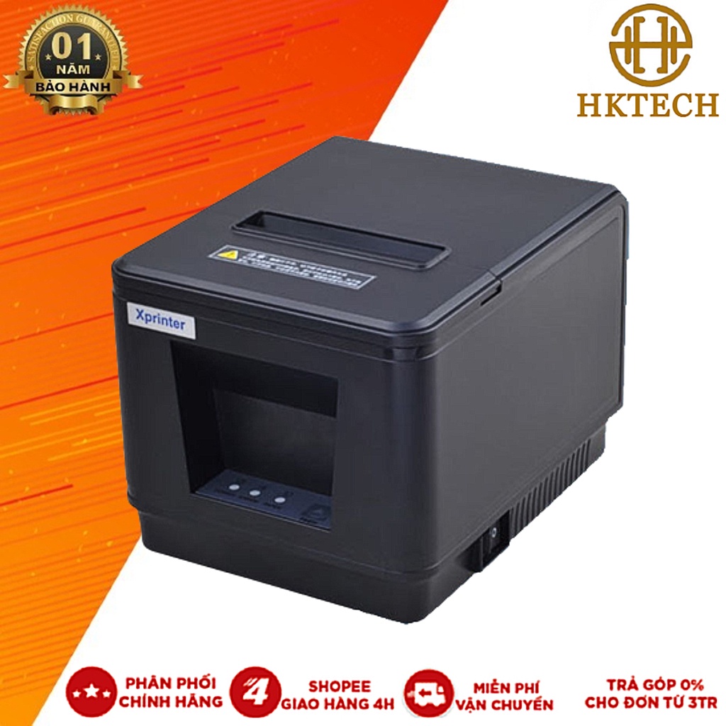 Máy in hóa đơn Xprinter H200U khổ giấy 80mm, máy in k80, dao tự cắt