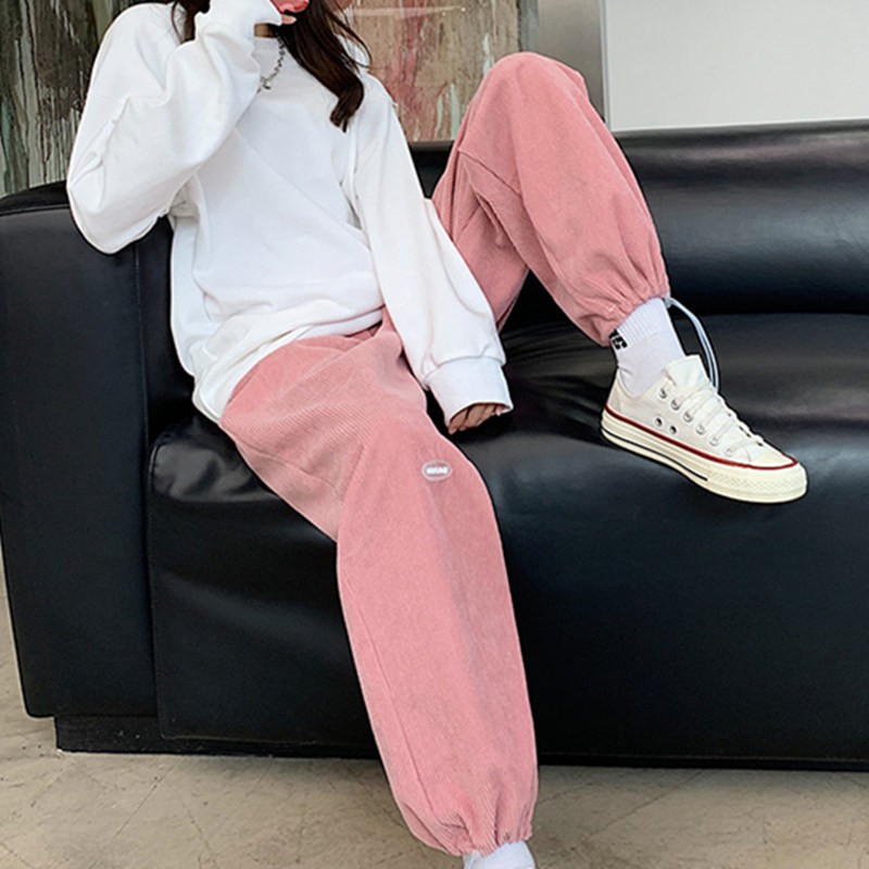 Quần jogger nữ, quần thể thao nữ dây rút hàn quốc chất nhung gân dáng dài tập gym thu đông FREESHIP mã QN2