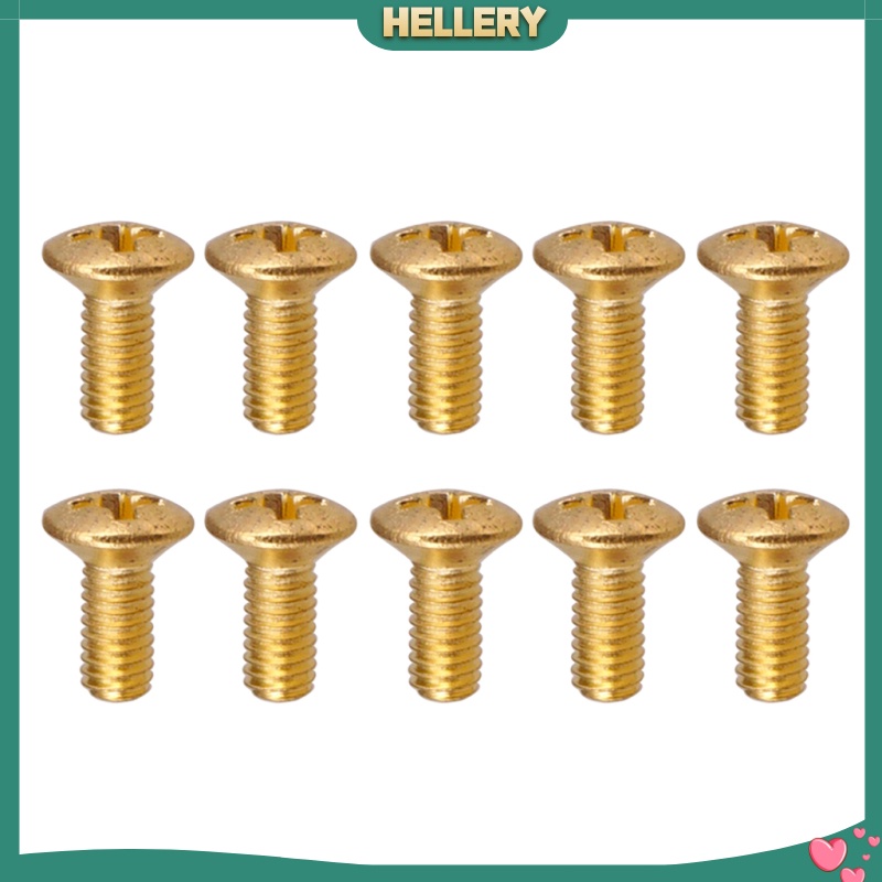 [HELLERY]10 Pieces Guitar Pickup Fixing Screws 3 Way Guitar Switch Nuts Parts Black