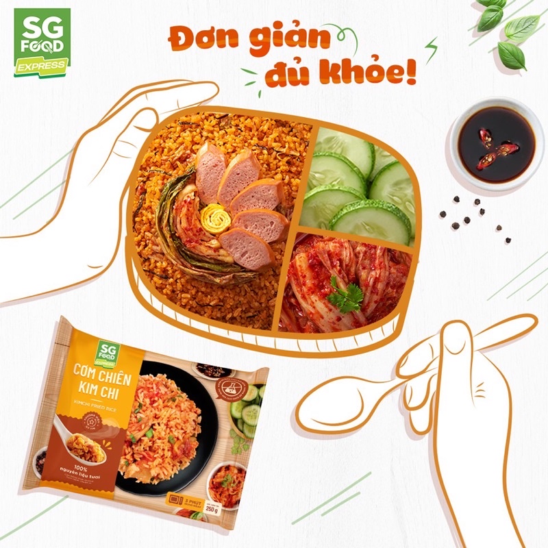 Cơm Chiên Kim Chi SG Food 250g, Cơm Ăn Liền Tiện Lợi