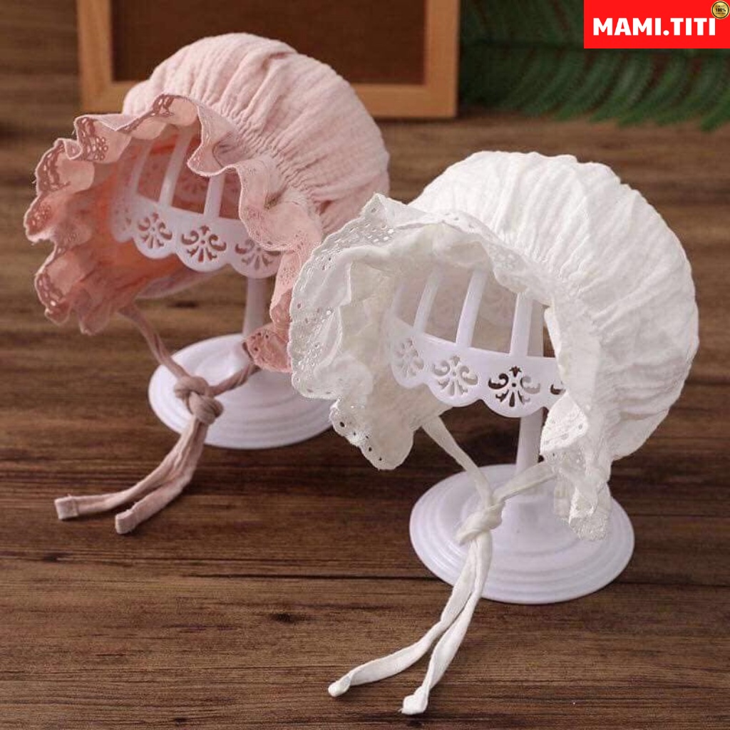 Mũ cho bé gái, MŨ VẢI TIỂU THƯ CHO BÉ GÁI BẢO VỆ BÉ KHỎI ÁNH NẮNG MẶT TRỜI