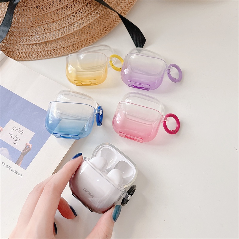 Vỏ BảO Vệ HộP ĐựNg Tai Nghe Baseus E3 MềM MạI MàU Gradient Và Xanh Dương