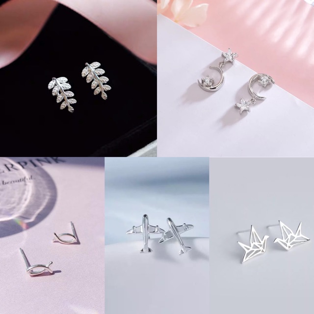 [TRANG SỨC BẠC] Khuyên tai bạc kiểu dáng Hàn Quốc