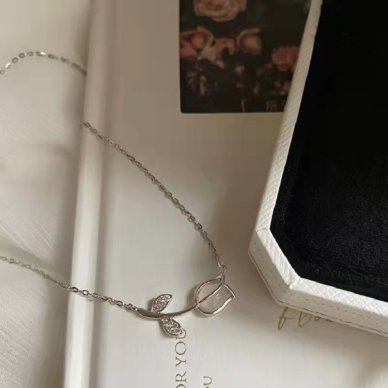 Vòng cổ Mặt Hoa Tulip Phong Cách Hàn Quốc Thời Trang Cho Nữ