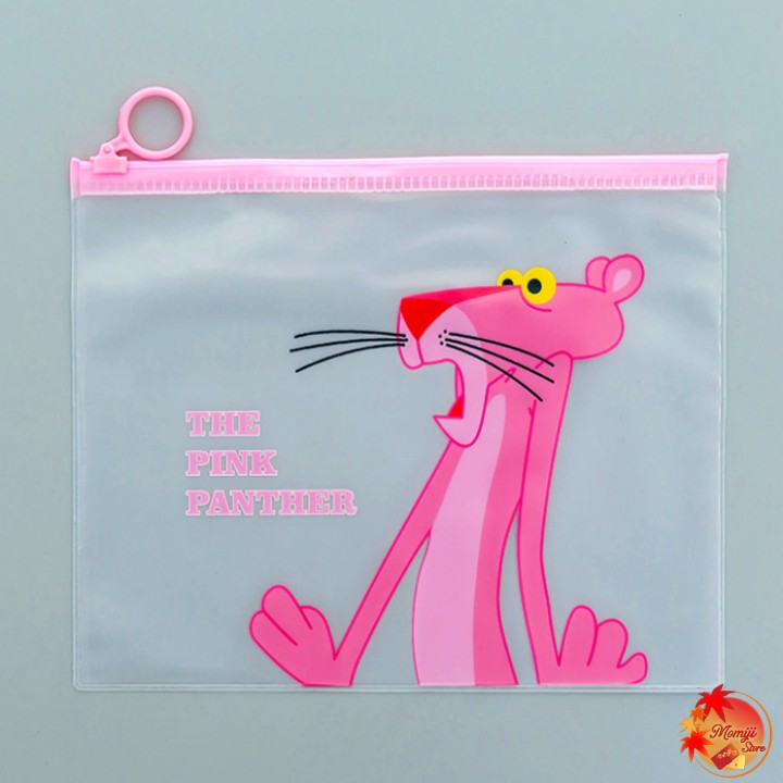 Túi Zip đựng bút A5 (Mẫu Báo hồng Pink Panther)