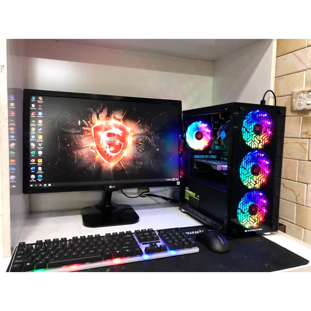 Case Gaming, PC chơi game cấu hình mạnh, máy tính học sinh, máy tính văn phòng H510/i3/8gb/ssd120