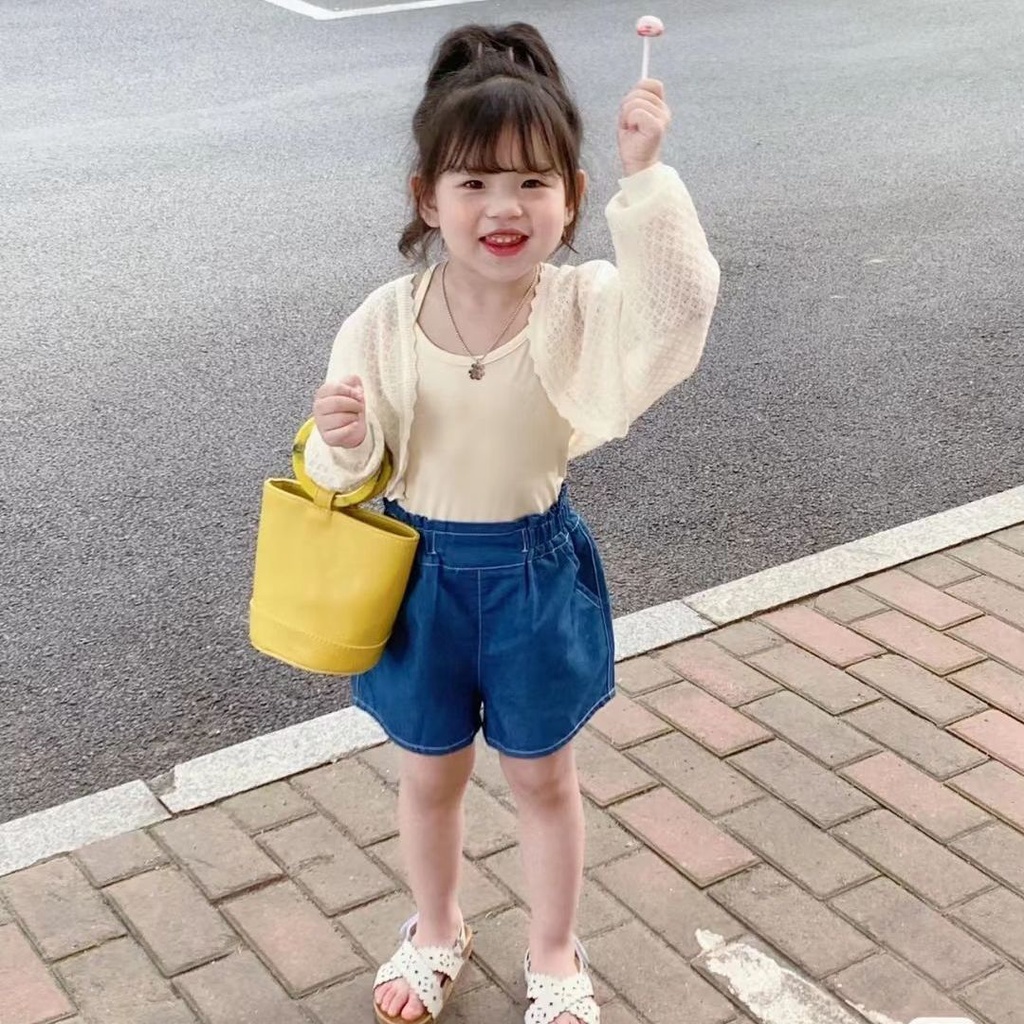 ▶Áo Choàng Dệt Kim Thoáng Khí Trọng Lượng Nhẹ Thời Trang 2022 Cho Bé Gái#8.21