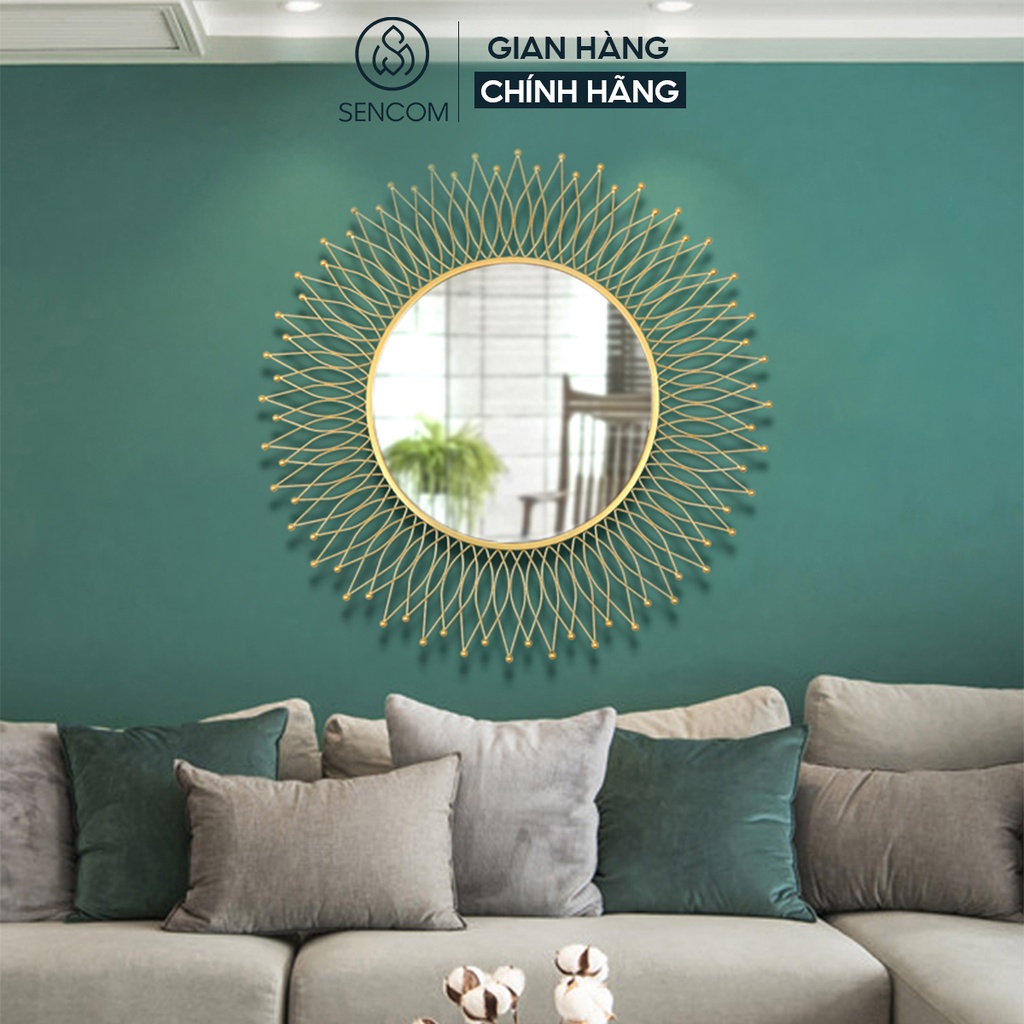 Gương treo tường nghệ thuật decor trang trí nhà ở SENCOM kiểu dáng sang trọng hiện đại mã 2044