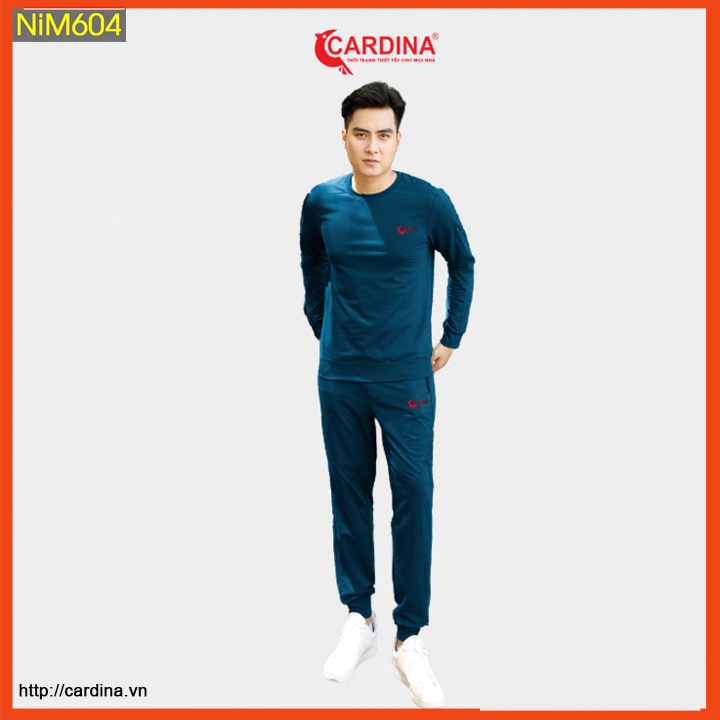 Bộ nỉ nam CARDINA chất cotton da cá cao cấp dáng thể thao NiM6.