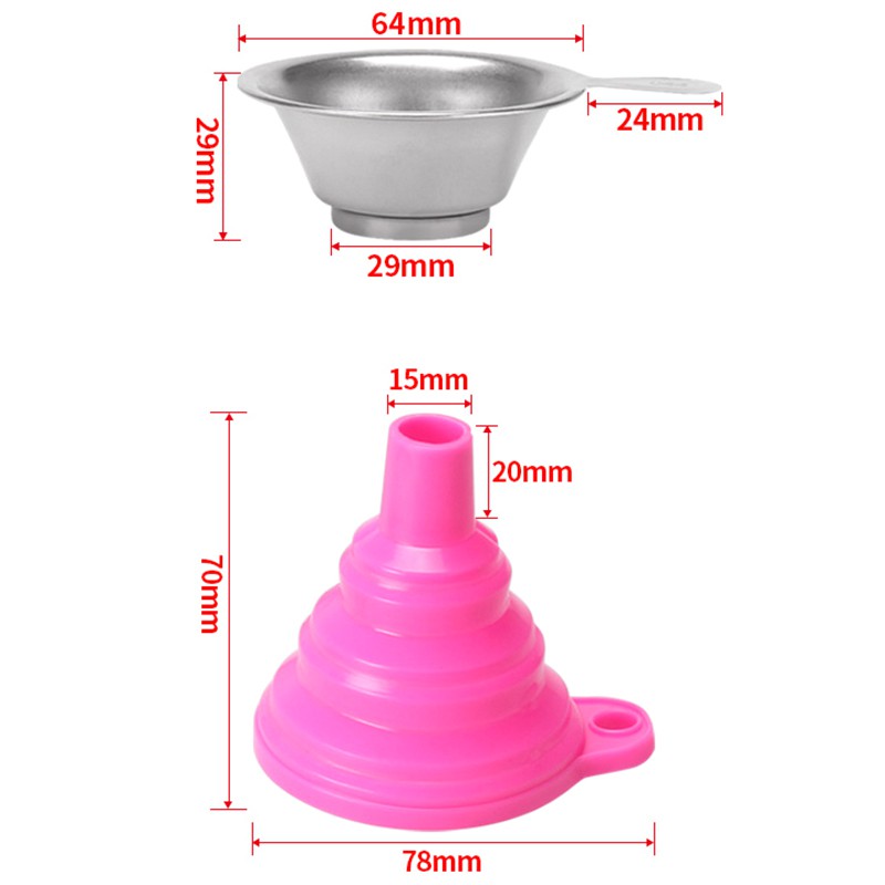 6 Pack 3D Printer Accessories Include Collapsible Silicone Funnels and Stainless Steel Resin Filter Cups | BigBuy360 - bigbuy360.vn