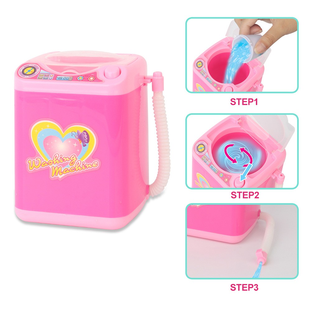 (hàng Mới Về) Máy Giặt Đồ Chơi Mini Xoay 360 Độ Dùng Để Trang Điểm Làm Đẹp | BigBuy360 - bigbuy360.vn