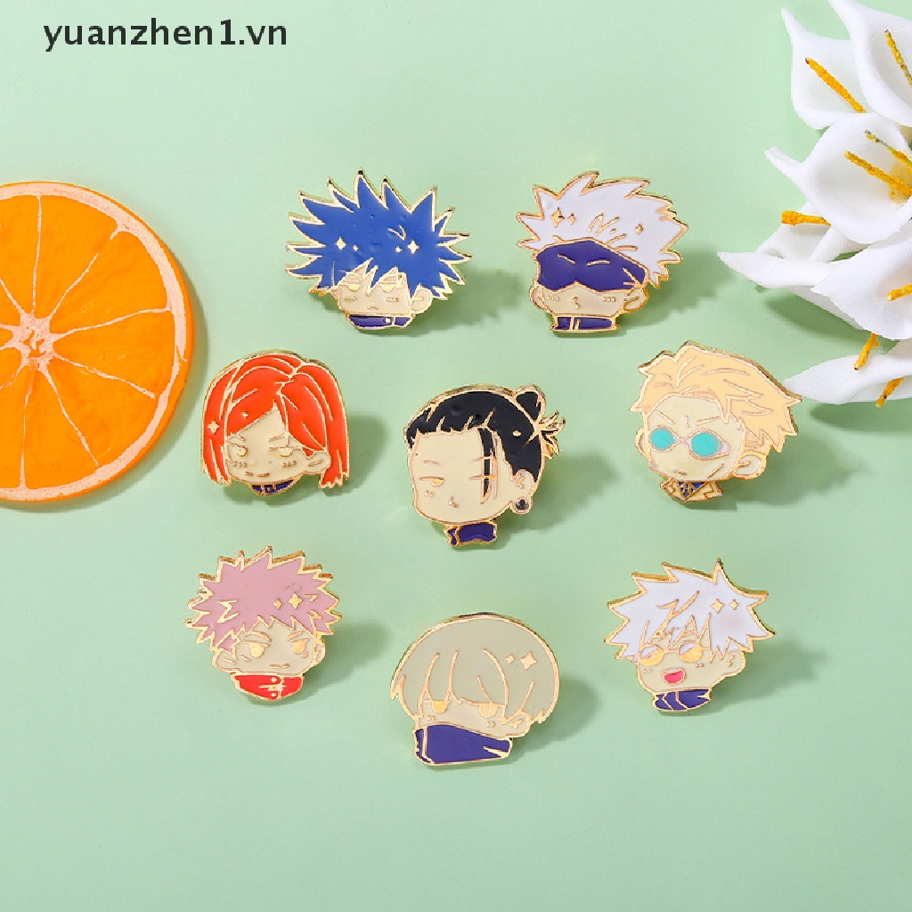Huy Hiệu Cài Áo Hình Jujutsu Kaisen Chibi Gojo Satoru Itadori Yuji Hoạt Hình Ngộ Nghĩnh