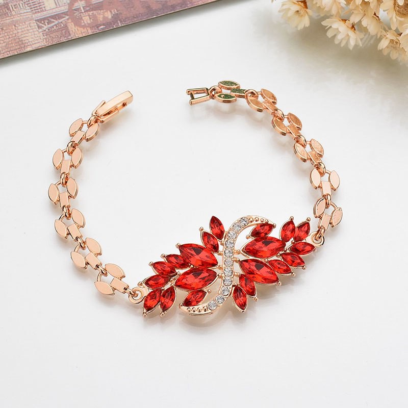 Crystal Charm Wristband Women Bracelets For Women Jewelry Rhinestone Gold Color