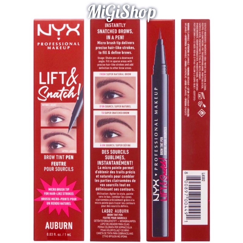 Kẻ Mày Dạng Nước Nyx Lift And Snatch Brow Tint Pen 1ml