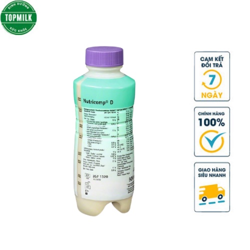 Sữa Nutricomp® D Neutral bổ sung dinh dưỡng qua đường ăn sonde (dây truyển và sữa)
