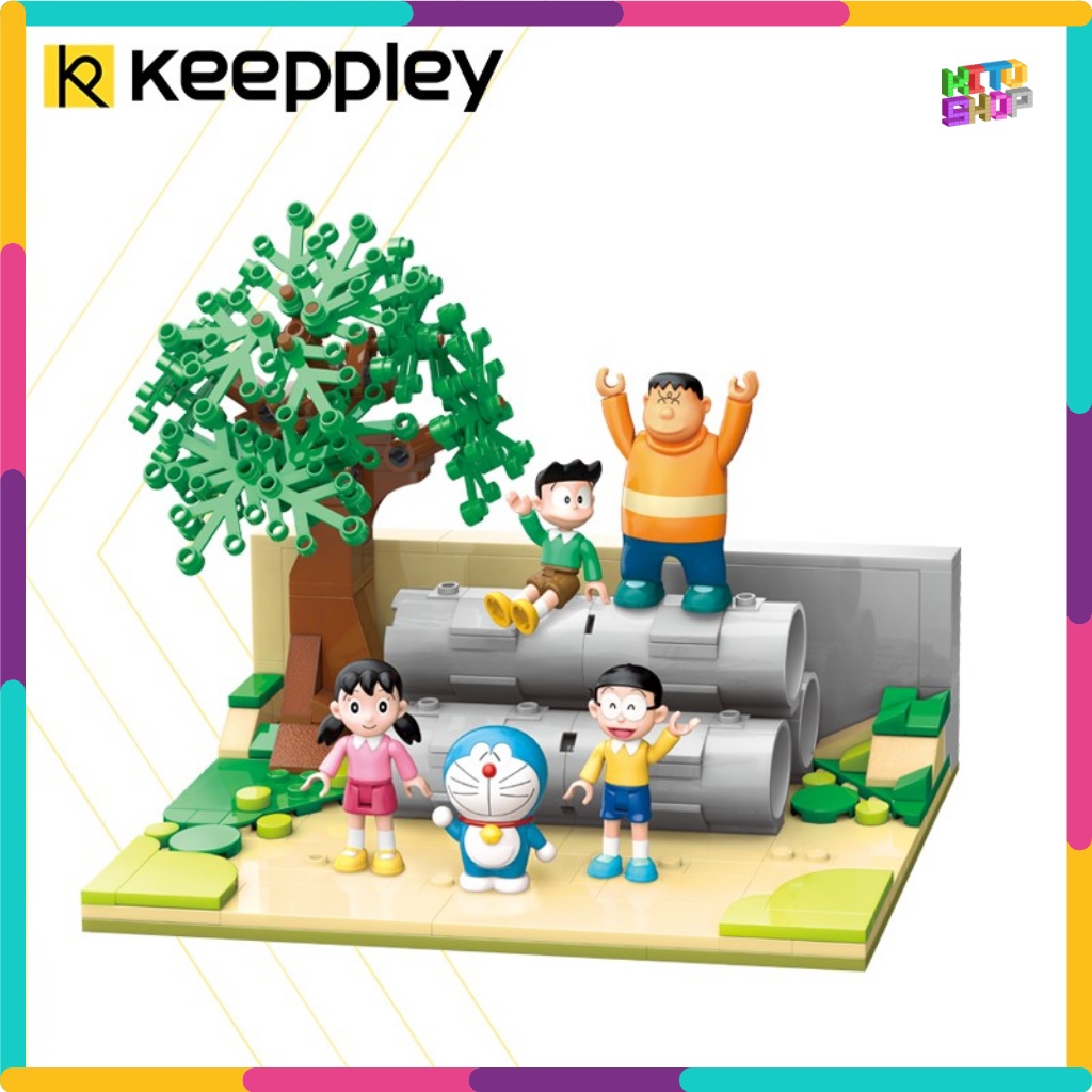 Bộ Đồ Chơi Xếp Hình Thông Minh Doraemon Qman Keeppley Bộ Sân Chơi Nobita Suka 20409 Toy Mô Hình Quà 