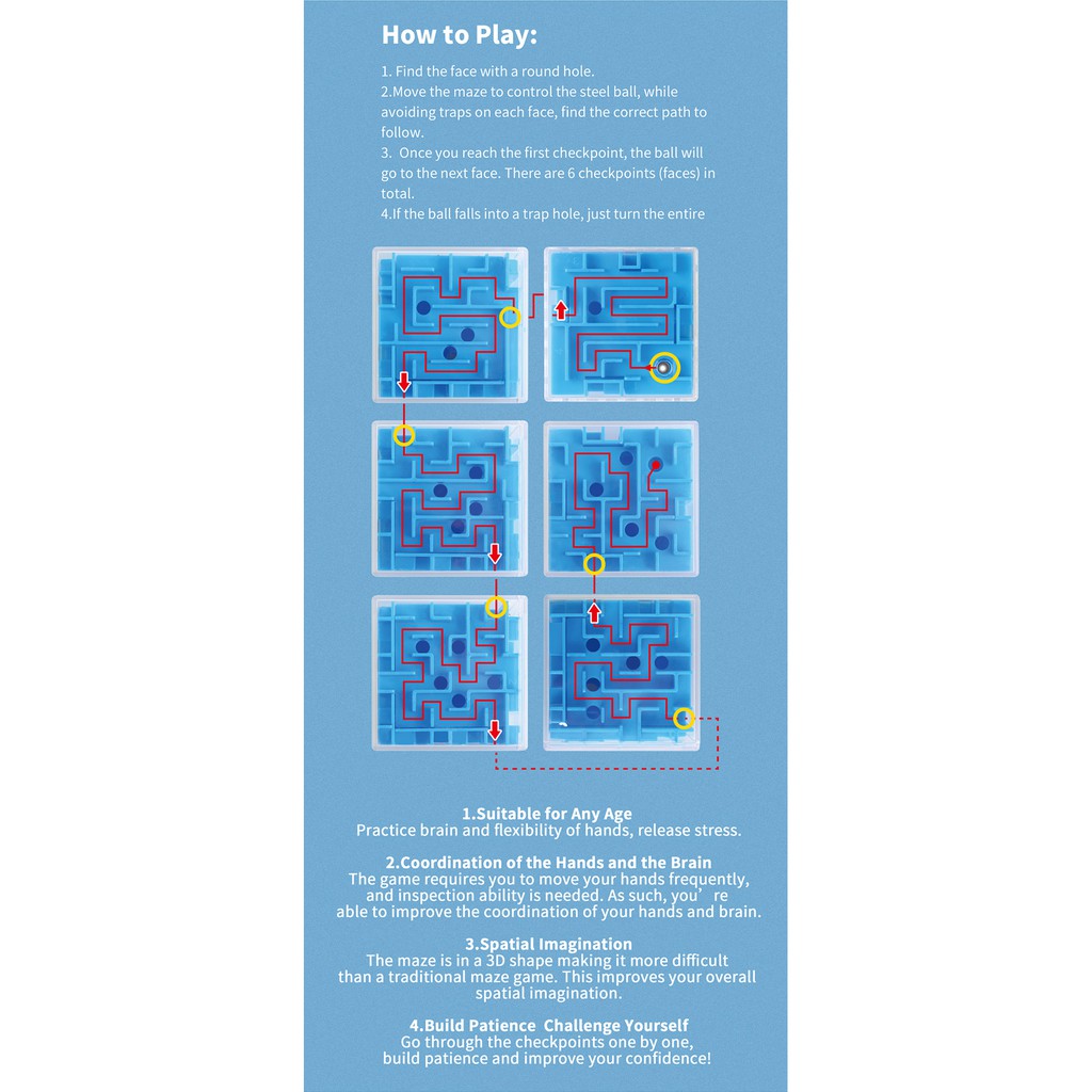 MoYu 3D Maze 60mm Speed Magic Cube Contest Twist Puzzle Toy Khối Rubik