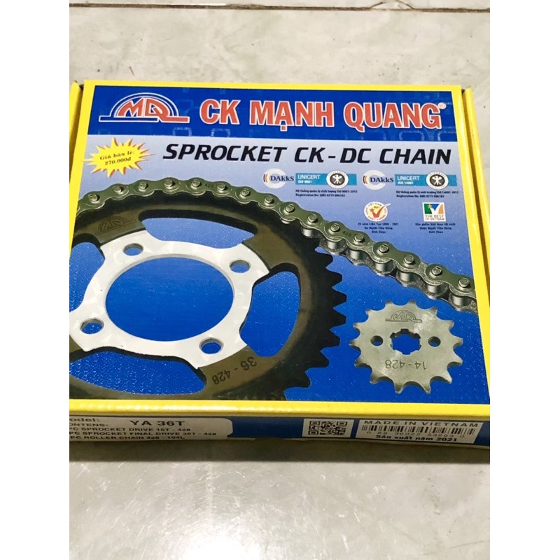 Bộ nhông sên dĩa Mạnh Quang Yamaha Sirius