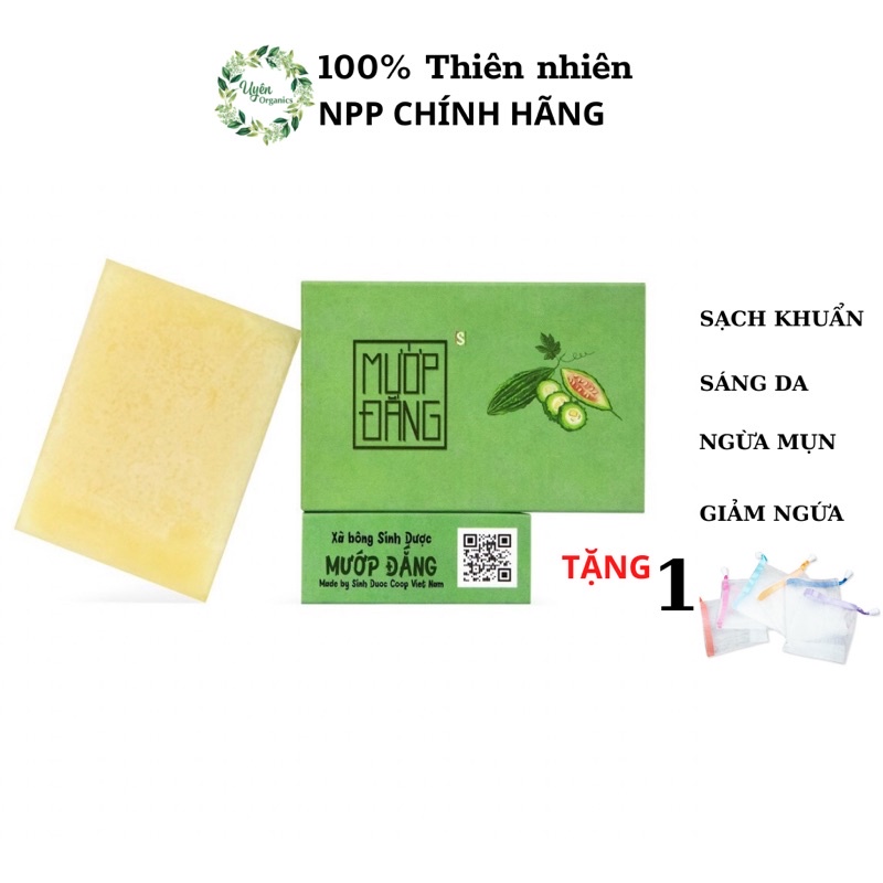 SINH DƯỢC Xà phòng Xà bông mướp đắng thiên nhiên handmade giảm ngứa giảm mụn an toàn lành tính hương tràm