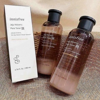 Nước hoa hồng toner tro núi lửa Innisfree jeju volcanic toner 2x