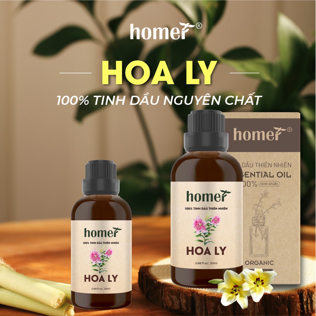 Tinh dầu Hoa Ly Homer 20ml/100ml - Lily Essential Oil -  đạt chuẩn chất lượng kiểm định