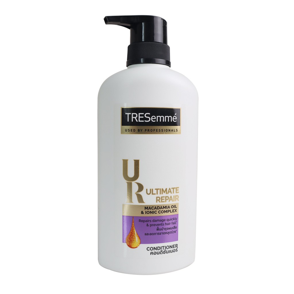 Dầu xả phục hồi tóc yếu gãy rụng TRESEMME Macadamia Thái Lan 425ml - chai màu trắng tím - Ultimate Repair