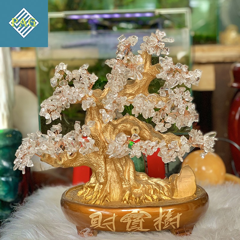 Cây Tài Lộc Đá Thiên Nhiên Mang Lại Phong Thuỷ Và Năng Lượng Cho Không Gian Sống Và Làm Việc - Kích Thước 40cm