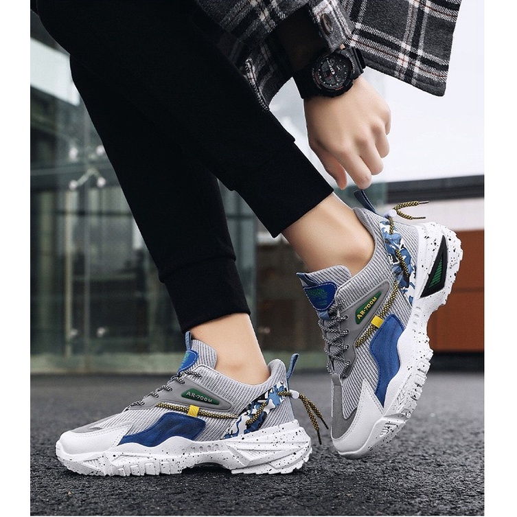 Giày Nam Sneaker Đế Độn 6cm Thời Trang ARR700M Phối Màu Cực Đẹp