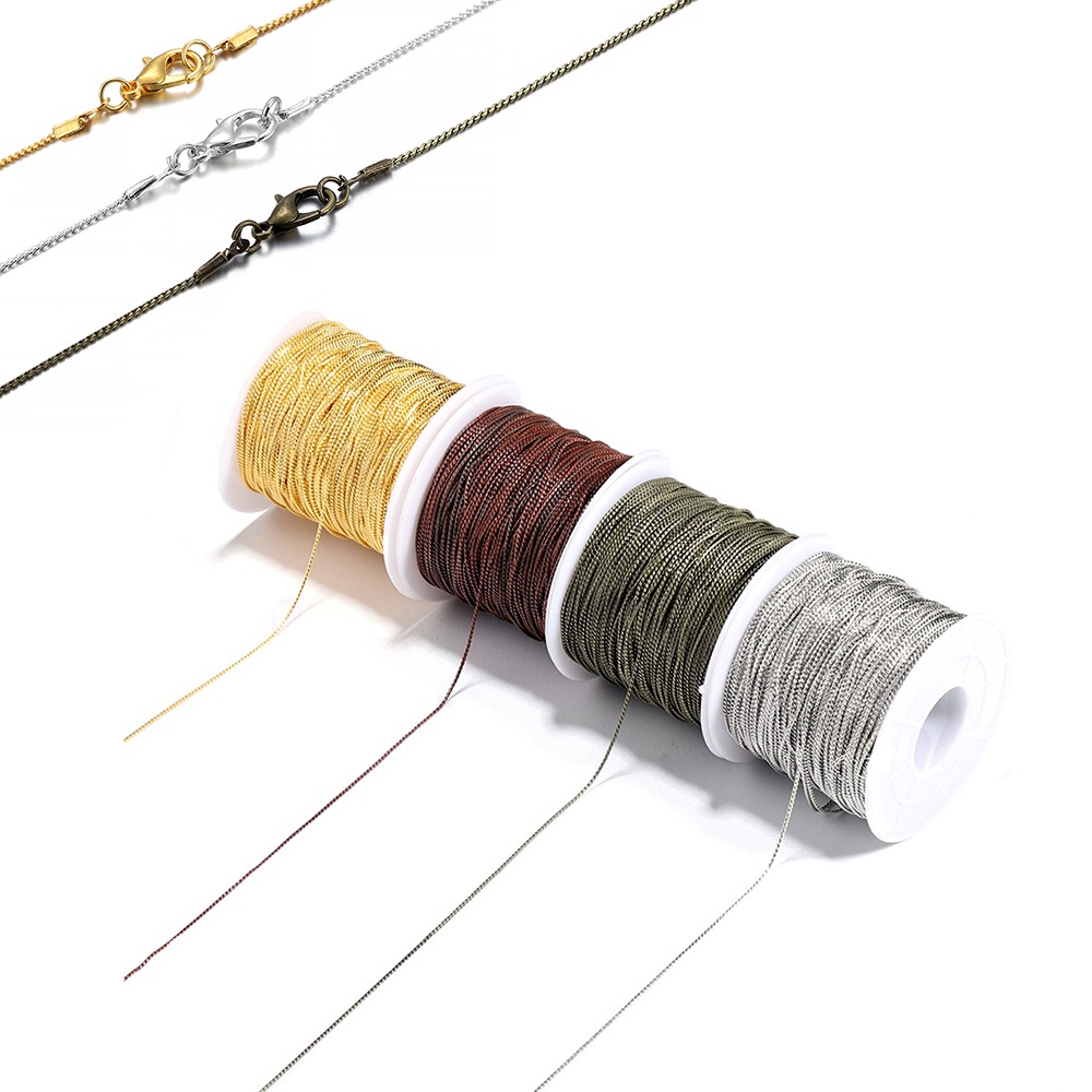 Cuộn dây ST.KUNKKA làm vòng cổ màu trơn 1mm 5m