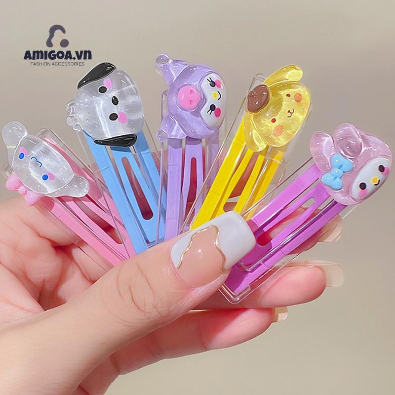 ✨✨Kẹp Tóc Dạng Thạch Trong Suốt Hình Cinnamoroll Hoạt Hình Dễ Thương Cho Bé Gái