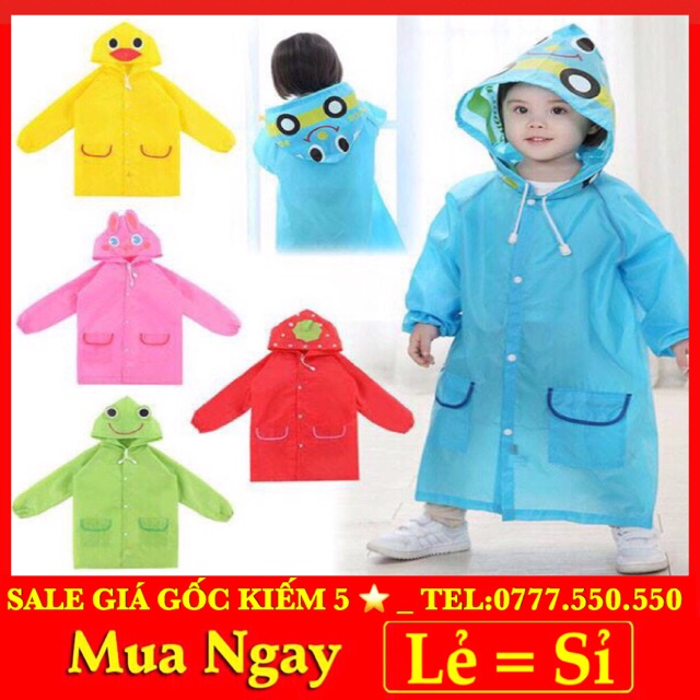 ÁO MƯA HÌNH THÚ DÀNH CHO BÉ YÊU