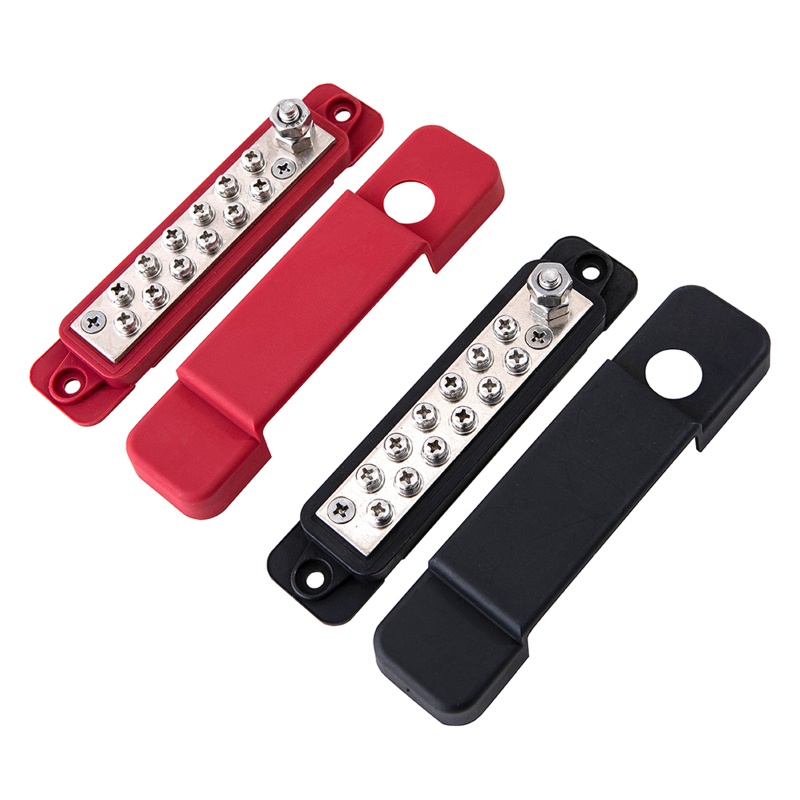 Khối Phân Phối Nguồn Điện Kèm 12 Đinh Tán Chuyên Dụng Cho Xe Hơi 180 Amp