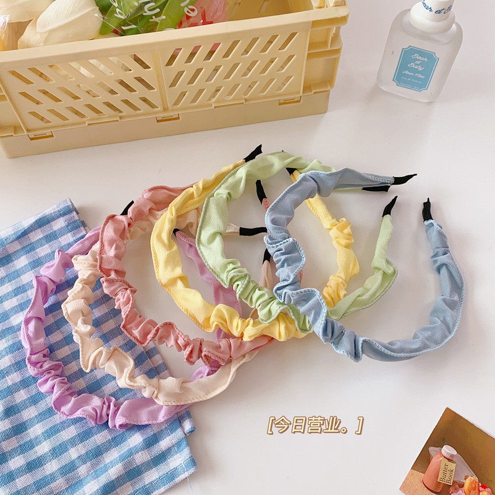 Băng đô satin màu sắc ngọt ngào đáng yêu cho nữ