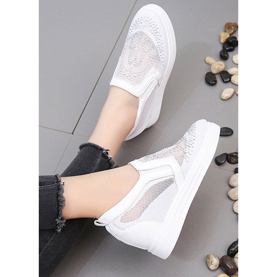 [CÁ TÍNH_CÓ TRỢ PHÍ SHIP] Giày slip on độn lưới V6 S294 cao 6 phân, êm chân, không bị mỏi khi mang lâu