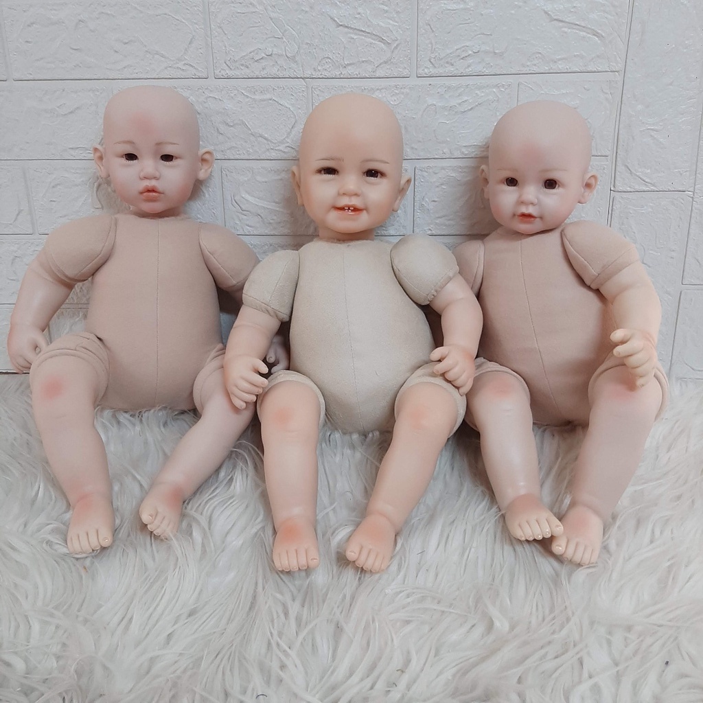 Búp Bê Tái Sinh KEIUMI Trọc Thân Gòn 50 cm - Reborn Toddler Semi Soft Vinyl Doll 20inch