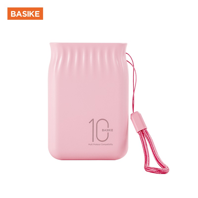 Sạc Dự Phòng Mini BASIKE BSK-PT72 10000mAh Kèm Dây Sạc Chất Lượng Cao