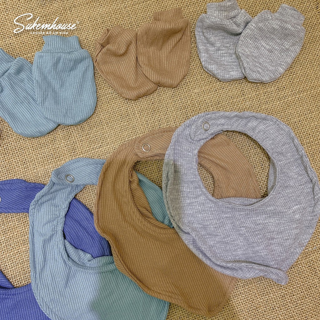 Set sơ sinh cài giữa Cookie thu đông  cho bé