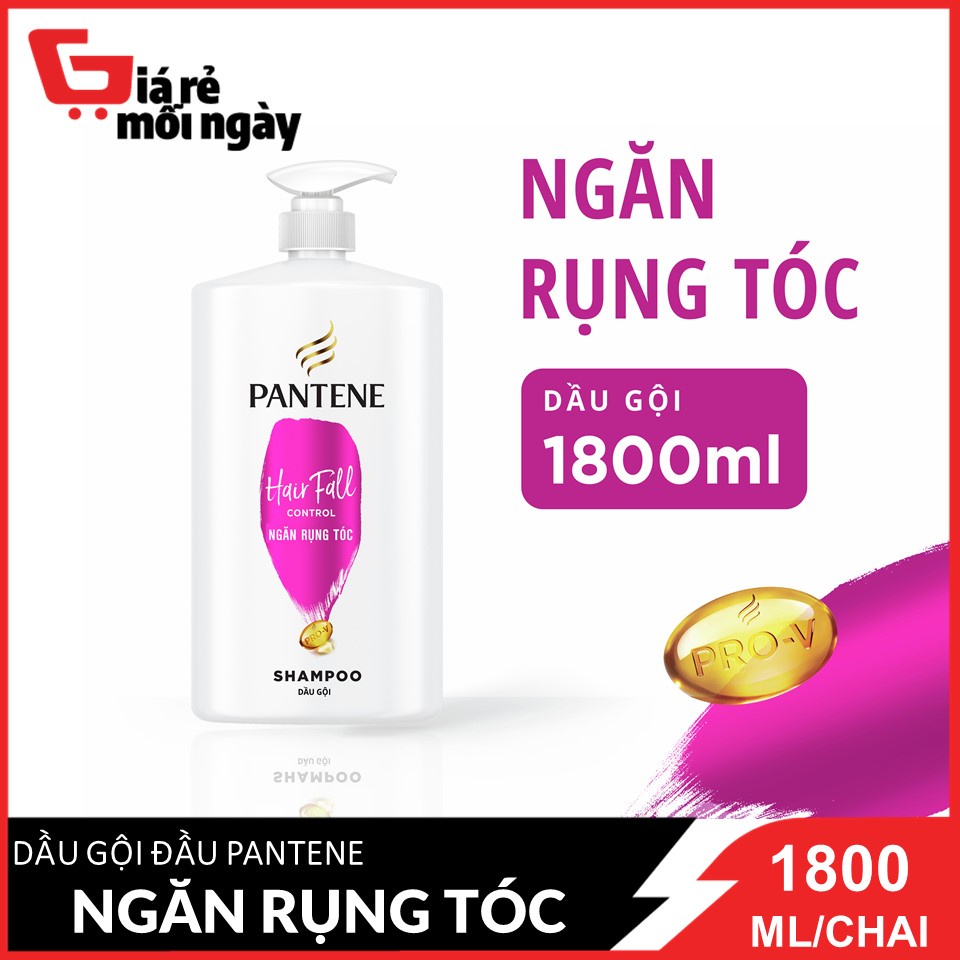 Dầu gội Pantene Ngăn rụng tóc Siêu khổng lồ Siêu tiết kiệm 1800ml