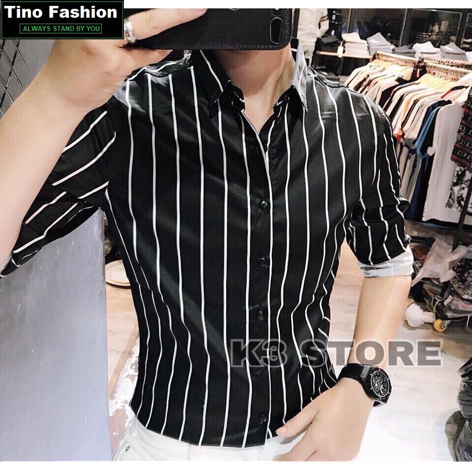 Áo Sơ Mi Nam Cao Cấp HÀN QUỐC Phong Cách Tino Fashion - Dài tay